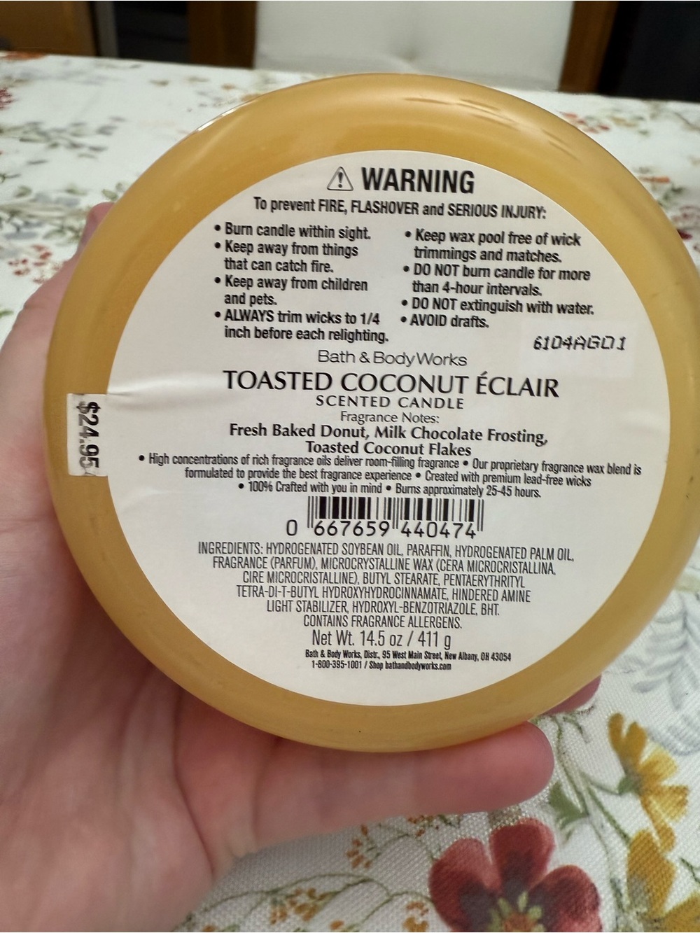 Bath & Body Works Toasted Coconut Éclair Soy Wax Candle - Picture 2 of 2